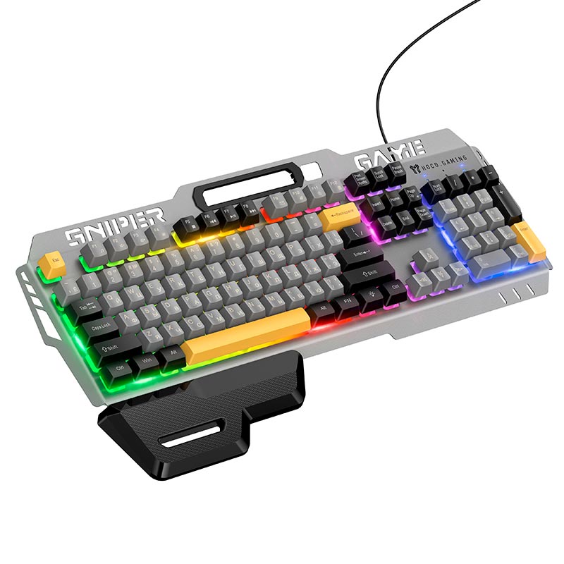 Клавиатура HOCO GM702 Vistoso wired gaming keyboard (Cyrillic version) |104 Keys, UA/ru/EN Layouts| black (6942007683746) Черный на картинке №2