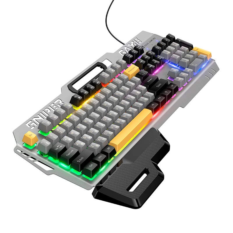 Клавиатура HOCO GM702 Vistoso wired gaming keyboard (Cyrillic version) |104 Keys, UA/ru/EN Layouts| black (6942007683746) Черный на картинке №6