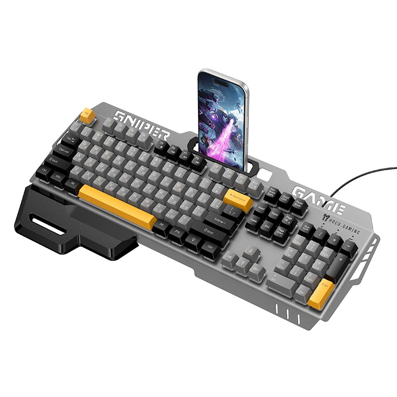 Клавиатура HOCO GM702 Vistoso wired gaming keyboard (Cyrillic version) |104 Keys, UA/ru/EN Layouts| black (6942007683746) Черный на картинке №7