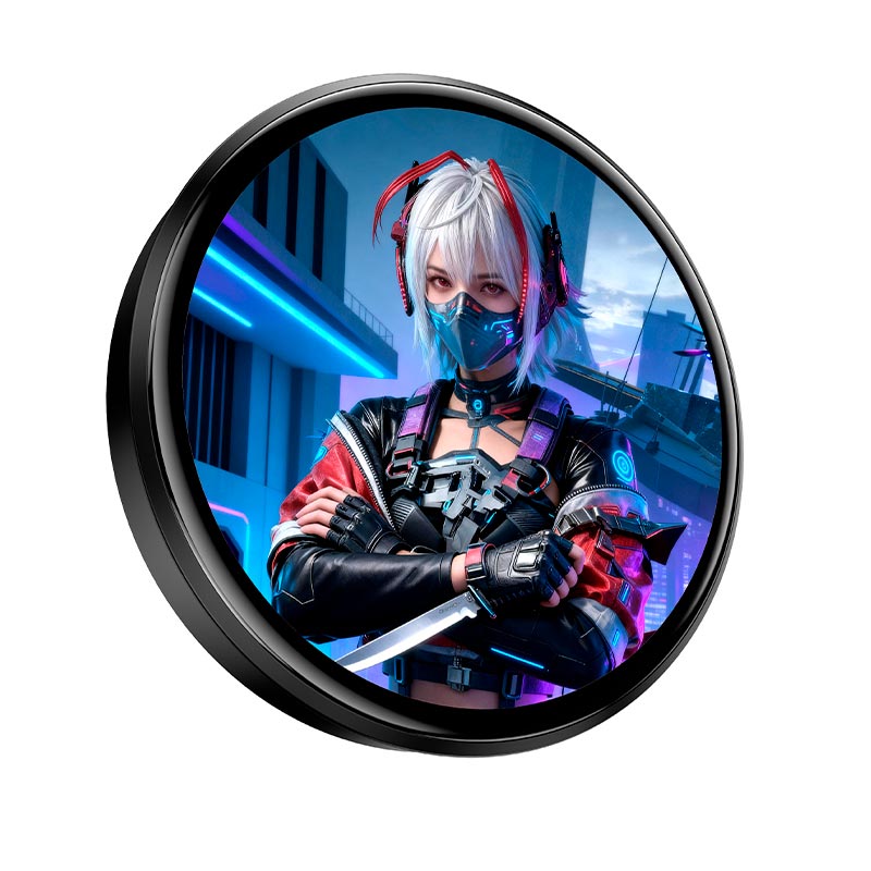Бейдж-дисплэй HOCO electronic display badge Y130 |BT5.4, 1.85, 8h, App| black (6942007681247) Черный на картинке №4
