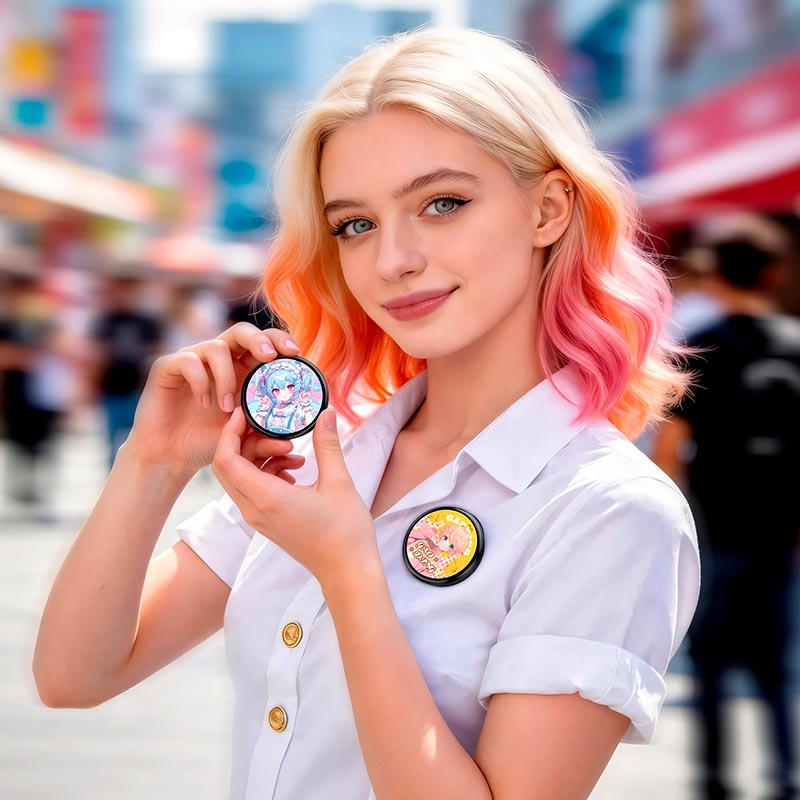 Бейдж-дисплэй HOCO electronic display badge Y130 |BT5.4, 1.85, 8h, App| black (6942007681247) Черный на картинке №9