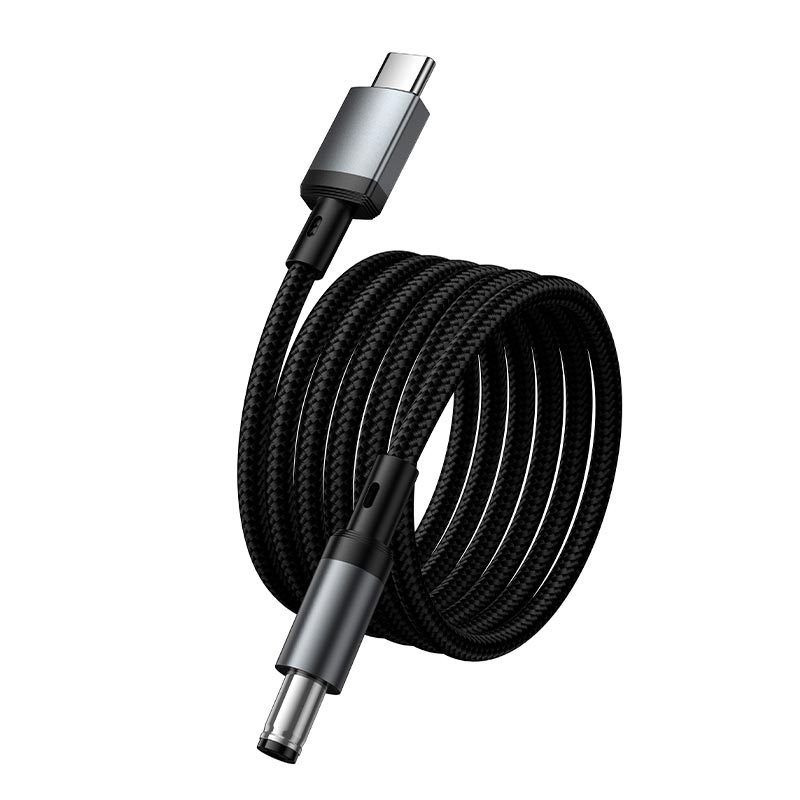 Кабель HOCO X129 Advantage charging cable Type-C to DC5.5 |1m, 12V/1A| black (6942007681148) Чорний на малюнкі №6