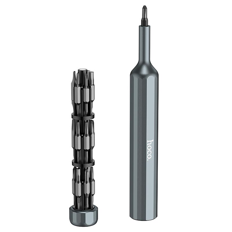 Набір викруток з насадками HOCO 39-in-1 screwdriver set UT12 |38 bits, S2 steel| grey (6942007683548) Сірий на малюнкі №2