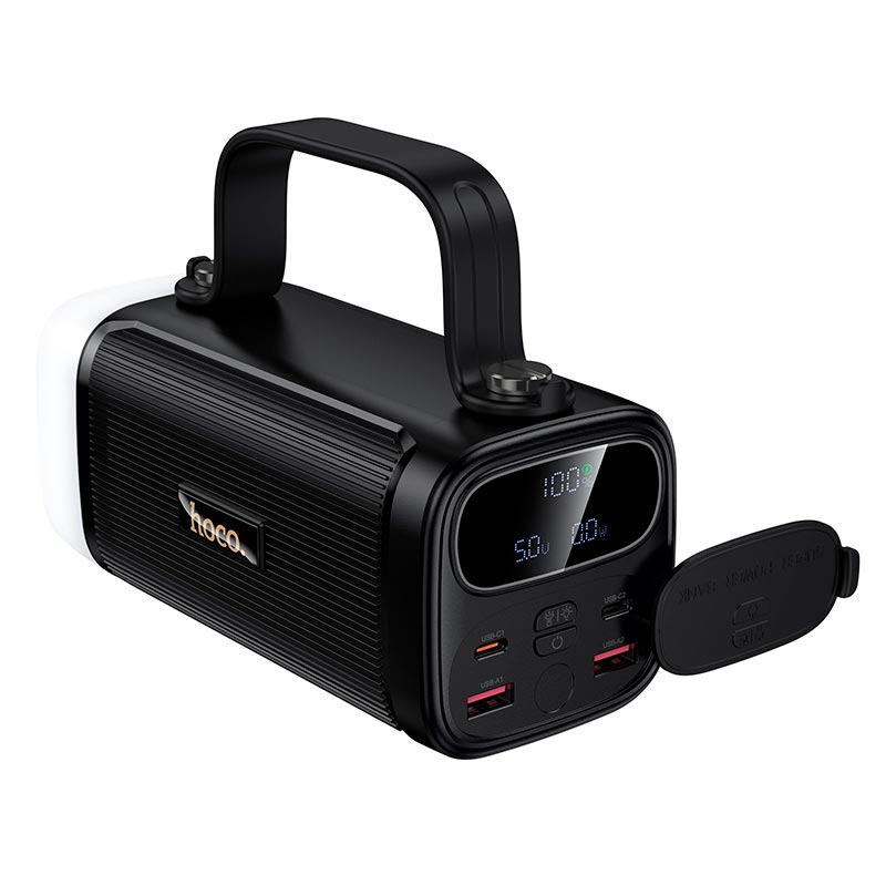 УМБ HOCO Unimpeded dual lighting power bank J174 40000mAh |2C/2A, 22.5W/3A, PD/QC| black (6942007680851) Черный на картинке №1