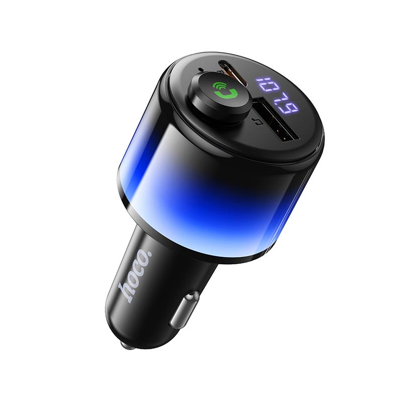 Адаптер автомобільний HOCO Path 42W car BT FM transmitter E166 |BT6.0, 1A/1C, PD30W| black (6942007680653) Чорний на малюнкі №4