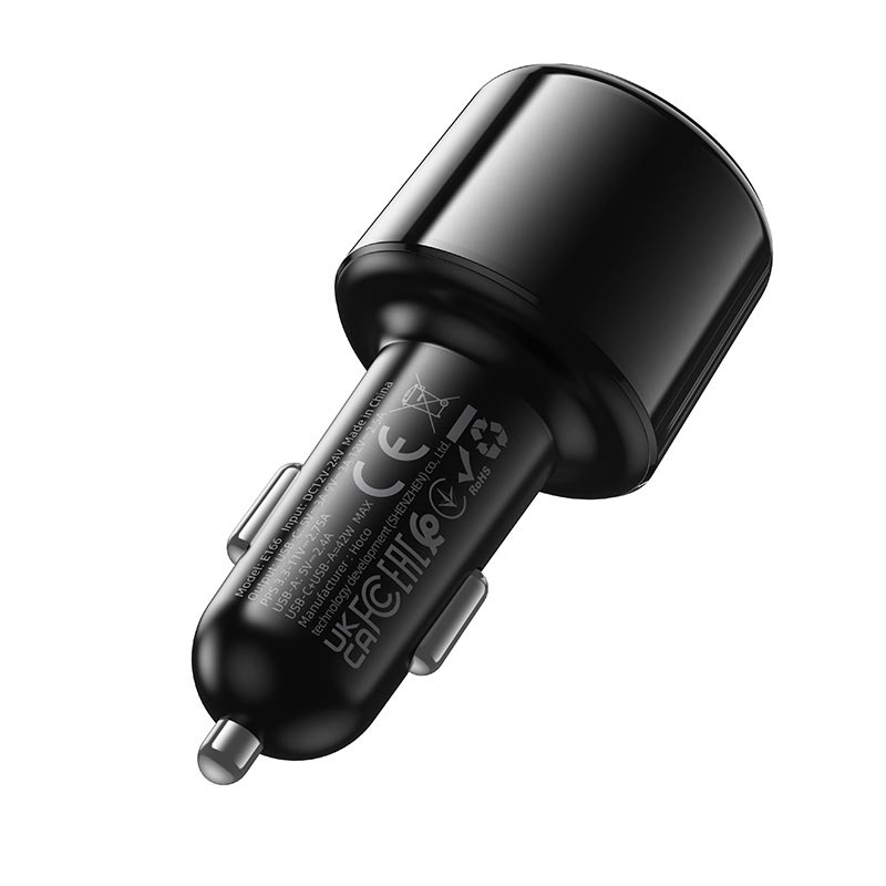 Адаптер автомобільний HOCO Path 42W car BT FM transmitter E166 |BT6.0, 1A/1C, PD30W| black (6942007680653) Чорний на малюнкі №8
