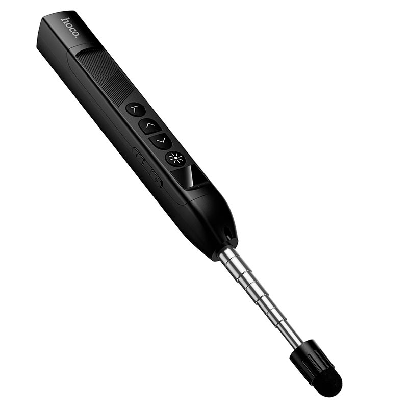 Розумна указка HOCO pointer and page turning pen GM205 |USB/Type-C, red laser, 180mAh, 6h| black (6942007683753) Чорний на малюнкі №5