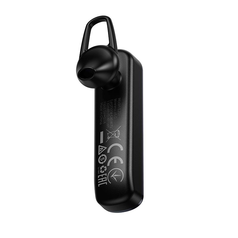 Блютуз-гарнитура HOCO Exceed ENC noise reduction BT headset E201 |BT6.0, 12/16h| black (6942007680554) Черный на картинке №5
