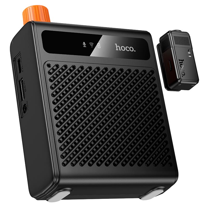 Акустика с микрофоном HOCO Glorioso wireless speaker L29 |BT6.0, USB, 4-5h, 2000/80mAh| black (6942007687256) Черный на картинке №4