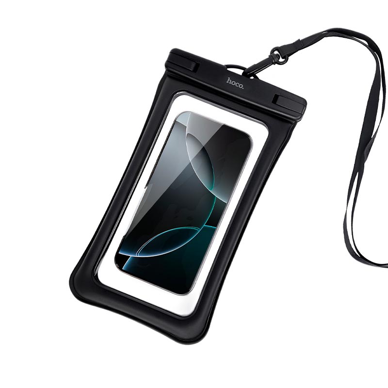 Чехол для телефона HOCO phone waterproof bag HX54 |up to 7.2, 230x125x23mm| black (6942007683760) Черный на картинке №1