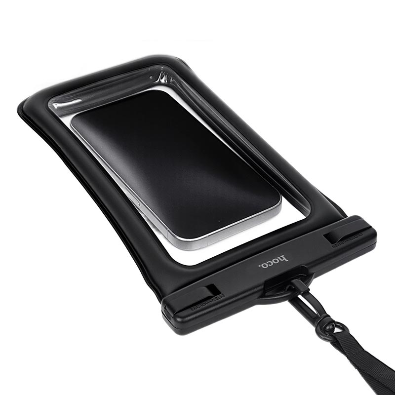 Чехол для телефона HOCO phone waterproof bag HX54 |up to 7.2, 230x125x23mm| black (6942007683760) Черный на картинке №6