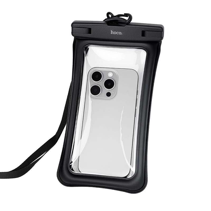 Чехол для телефона HOCO phone waterproof bag HX54 |up to 7.2, 230x125x23mm| black (6942007683760) Черный на картинке №7