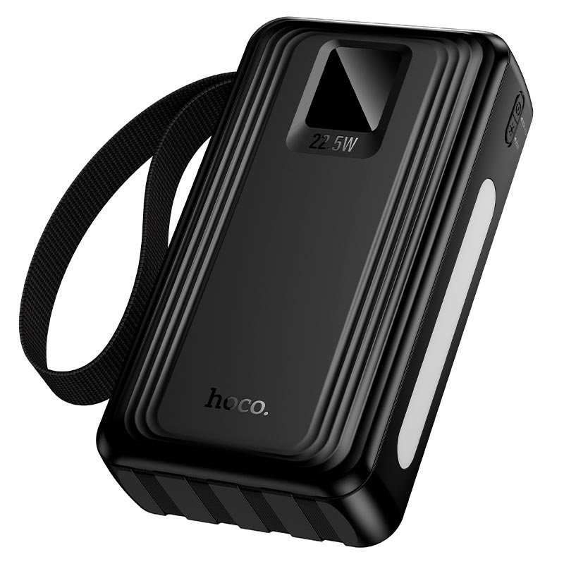 УМБ HOCO Jingyao power bank dual lighting four cables J173 (20000mAh) |2C/2A, PD/QC, 22.5W/3A| black (6942007680462) Чорний на малюнкі №6