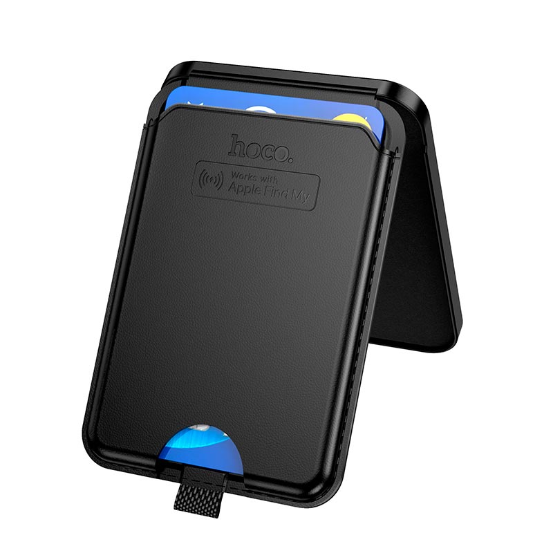 Поисковый трекер многофункциональный HOCO Tiger smart anti-lost magnetic card holder (rechargeable) E91I black (6942007664165) Черный на картинке №11
