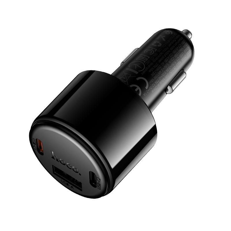 Адаптер автомобільний HOCO Vivido PD37W car charger with digital display Z69A |2C/1A, PD25W/3A| black (6942007681568) Чорний на малюнкі №8