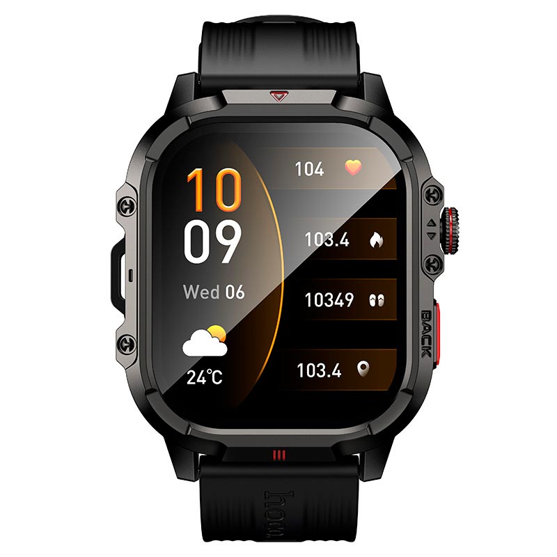 Smart Watch HOCO GPS sports watch (call version) Y45 1ATM |1.95 TFT, BT5.3, GPS, 390mAh, 3-5 days| black (6942007683968) Черный на картинке №2