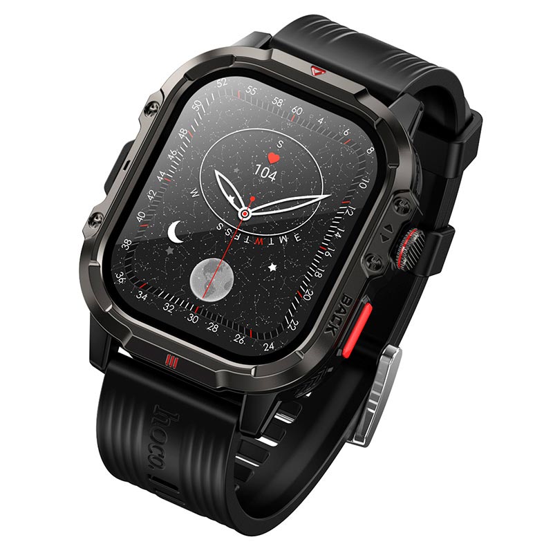 Smart Watch HOCO GPS sports watch (call version) Y45 1ATM |1.95 TFT, BT5.3, GPS, 390mAh, 3-5 days| black (6942007683968) Черный на картинке №6