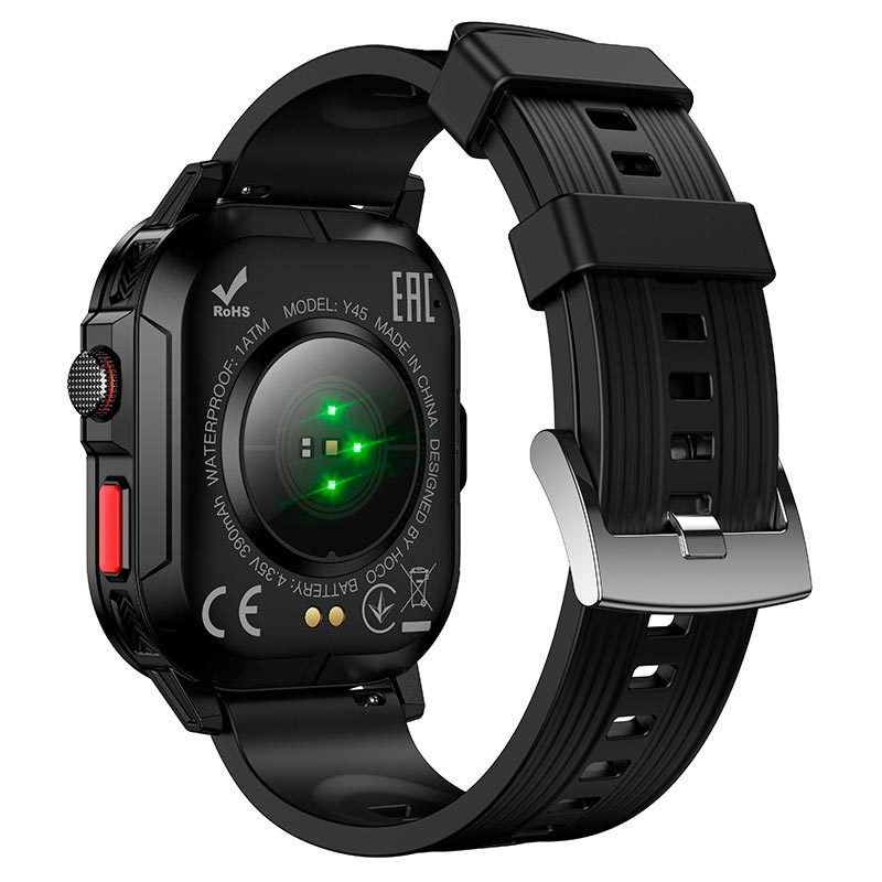 Smart Watch HOCO GPS sports watch (call version) Y45 1ATM |1.95 TFT, BT5.3, GPS, 390mAh, 3-5 days| black (6942007683968) Черный на картинке №7