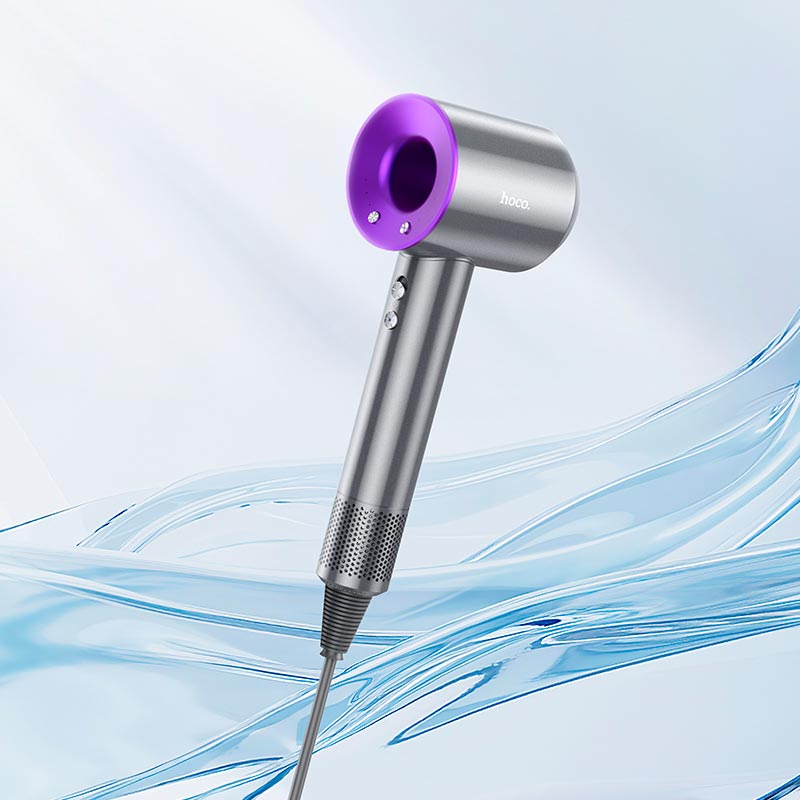 Фен HOCO High-speed negative ion hair dryer HP11 Plus |1600W| purple (6942007631570) Фиолетовый на картинке №8