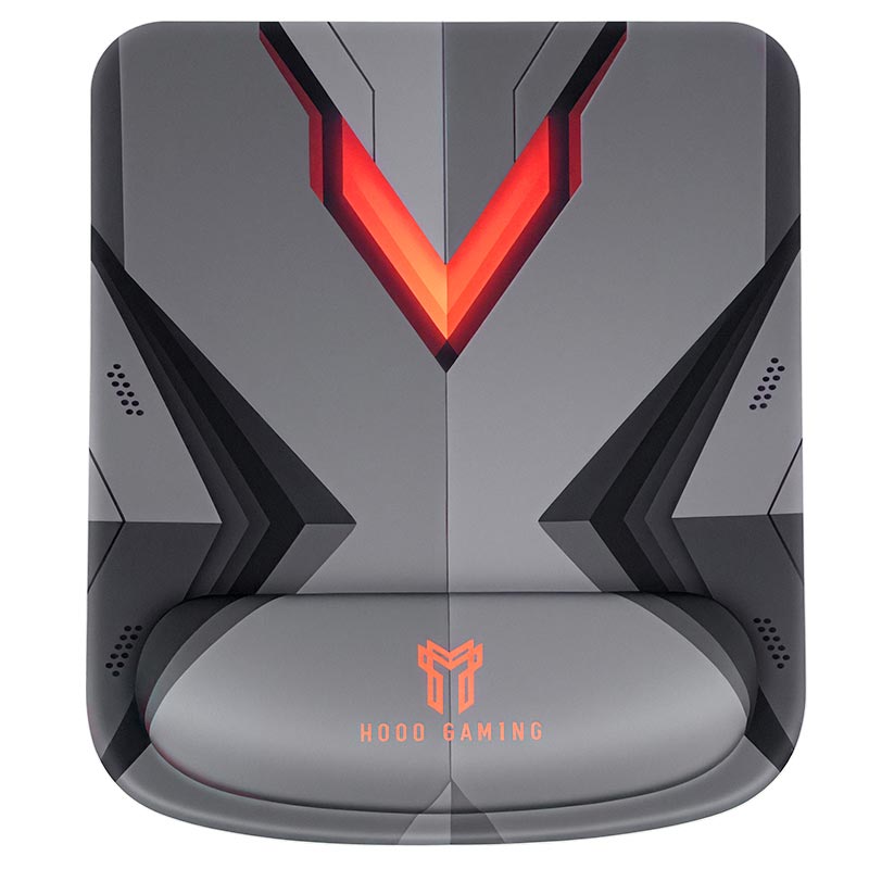 Коврик для мыши HOCO Ciervo mouse pad GM861 |210x250x20mm, wrist support| grey (6942007687973) Серый на картинке №1