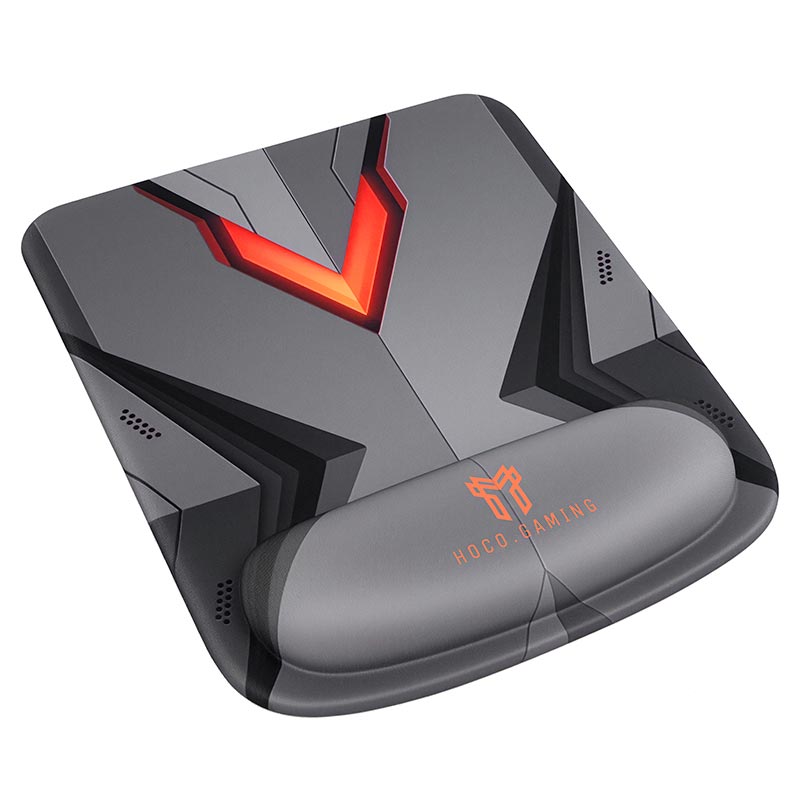 Коврик для мыши HOCO Ciervo mouse pad GM861 |210x250x20mm, wrist support| grey (6942007687973) Серый на картинке №5