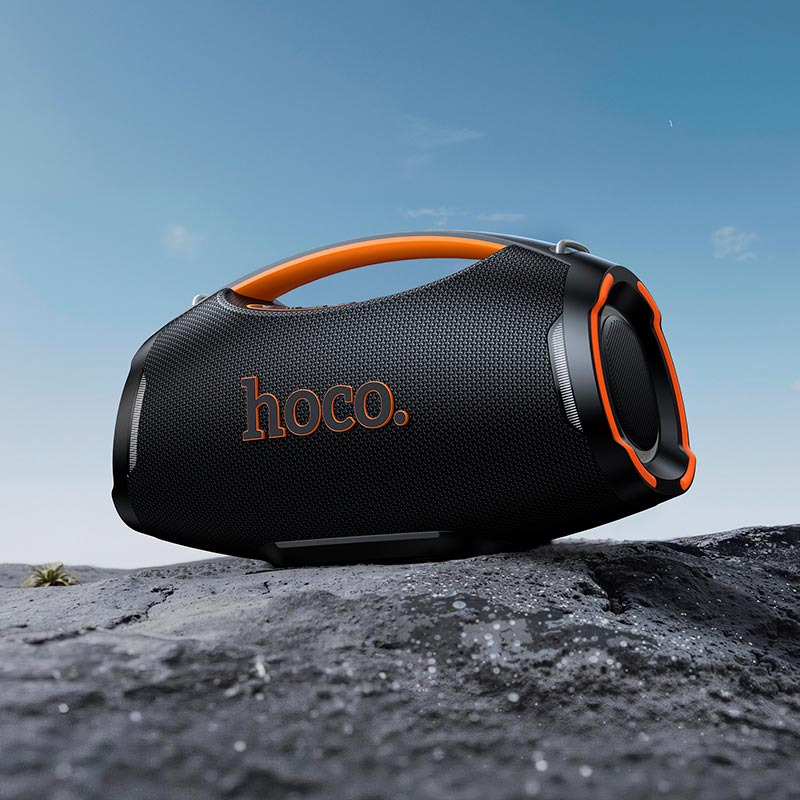 Акустика HOCO Wave BT speaker HT4 IPX4 |BT5.3, USB/TF/FM/UAX, TWS, 250W, 6h| black (6942007680974) Черный на картинке №4