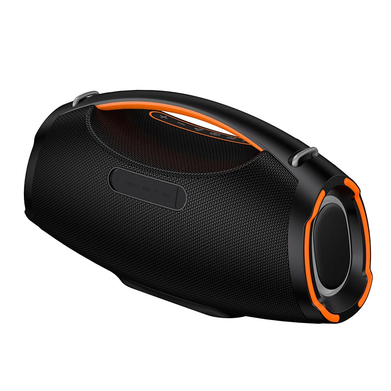 Акустика HOCO Wave BT speaker HT4 IPX4 |BT5.3, USB/TF/FM/UAX, TWS, 250W, 6h| black (6942007680974) Черный на картинке №6