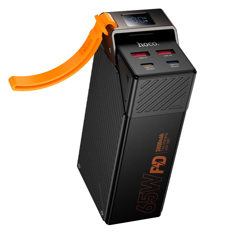 УМБ HOCO Harmony PD65W fully compatible power bank DB100 30000mAh |2A/2C, PD/QC, 65W/4.5A| black (6942007673075) Чорний на малюнкі №2