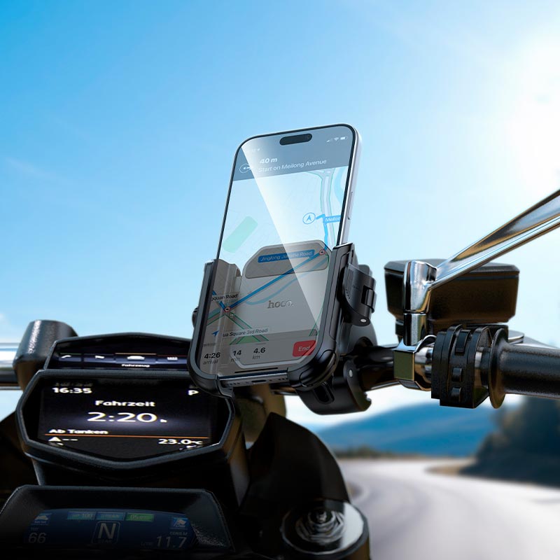 Тримач HOCO Highway riding holder H104 |4.5-7| black (6942007680875) Чорний на малюнкі №9