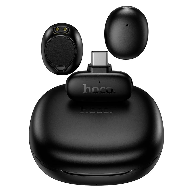 Микрофон HOCO Type-C Thorough wireless microphone L28 |5-6h, 70/400mAh, ENC| black (6942007686075) Черный на картинке №7