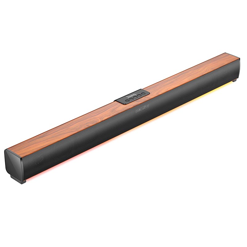 Акустика НОСО Bamboo atmosphere light speaker DS56 |BT5.1, USB/AUX/TF/FM/COAX, 30W, 2.5h| brown (6942007621878) Коричневий на малюнкі №1
