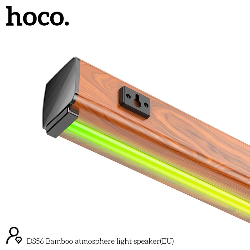 Акустика НОСО Bamboo atmosphere light speaker DS56 |BT5.1, USB/AUX/TF/FM/COAX, 30W, 2.5h| brown (6942007621878) Коричневий на малюнкі №8