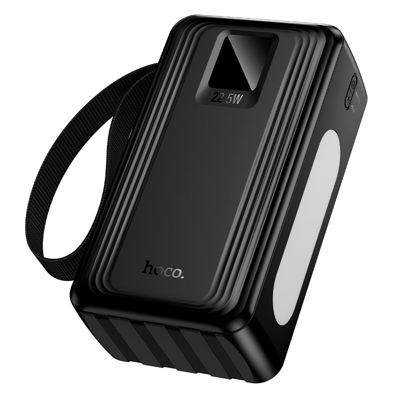 УМБ HOCO Jingyao power bank dual lighting four cables J173A 30000mAh |1C/2A, 22.5W/3A, PD/QC| 30000m black (6942007680479) Черный на картинке №7