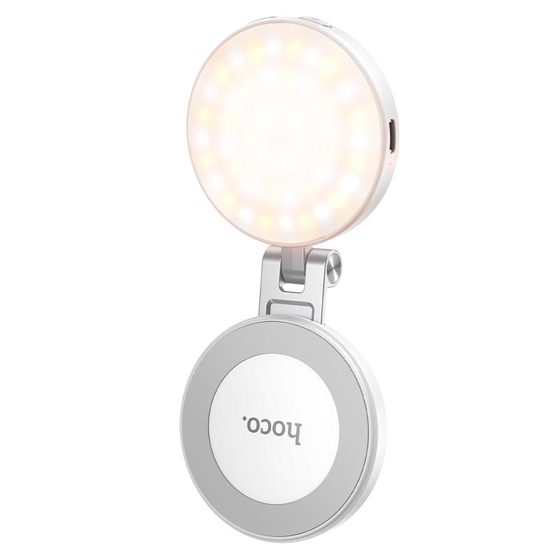 Портативне світло для селфі HOCO Profit magnetic fill light K161 |130lm, 2800-5000K| white (6942007681179) Білий на малюнкі №1