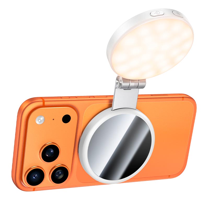 Портативне світло для селфі HOCO Profit magnetic fill light K161 |130lm, 2800-5000K| white (6942007681179) Білий на малюнкі №10