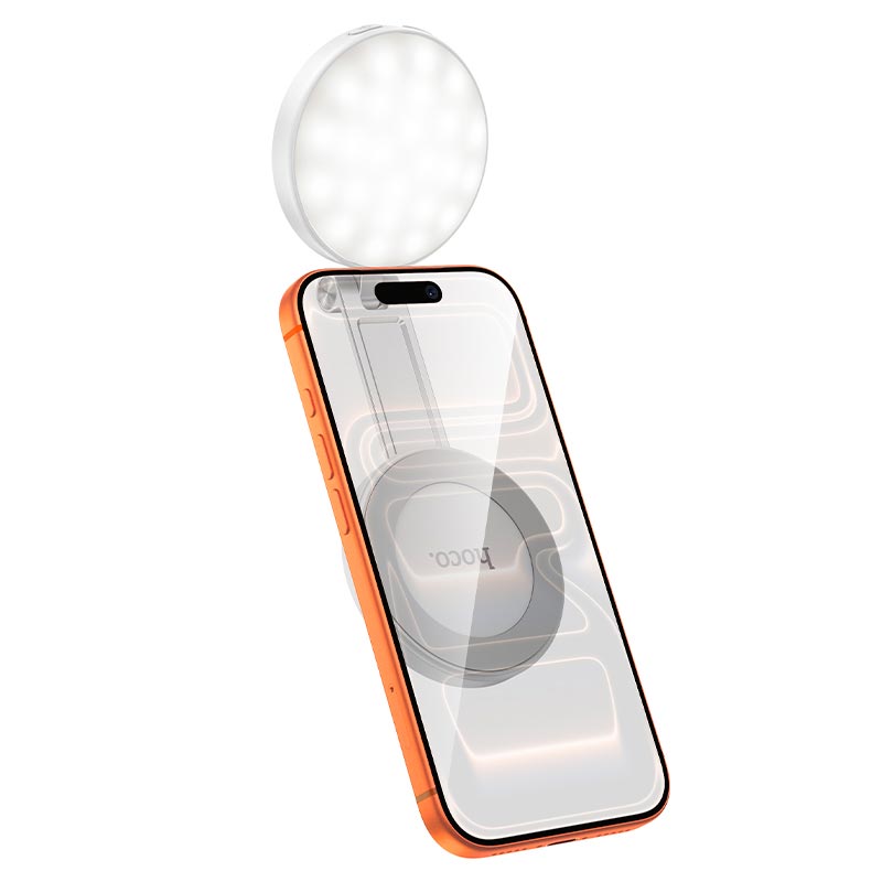 Портативне світло для селфі HOCO Profit magnetic fill light K161 |130lm, 2800-5000K| white (6942007681179) Білий на малюнкі №11