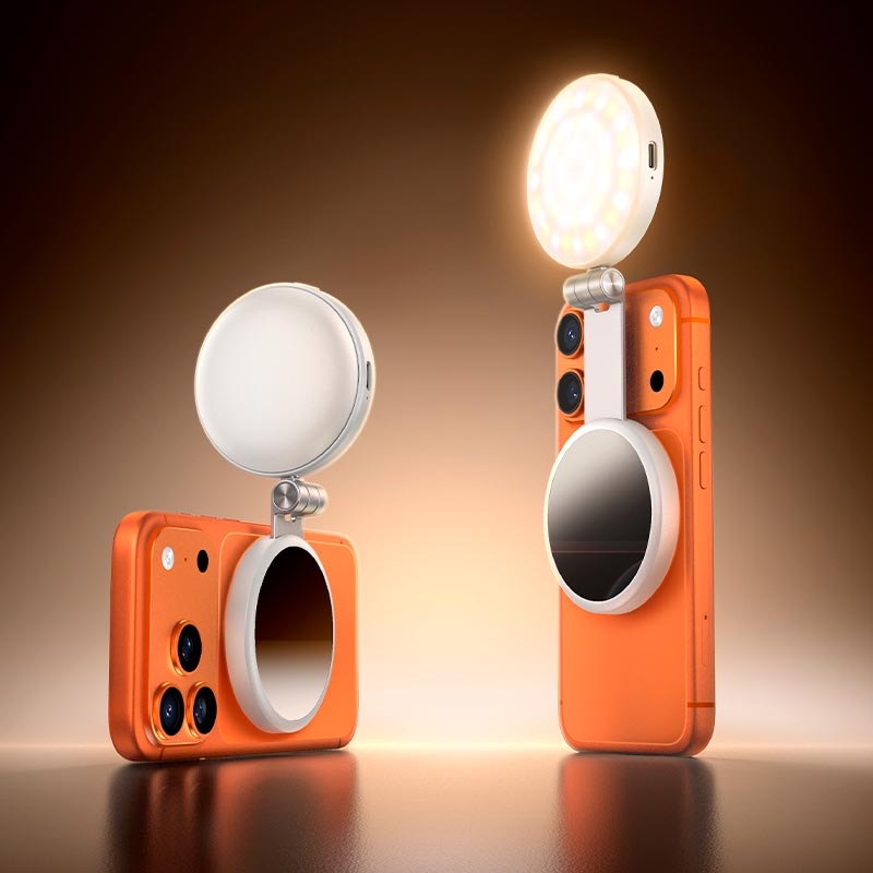 Портативне світло для селфі HOCO Profit magnetic fill light K161 |130lm, 2800-5000K| white (6942007681179) Білий на малюнкі №6