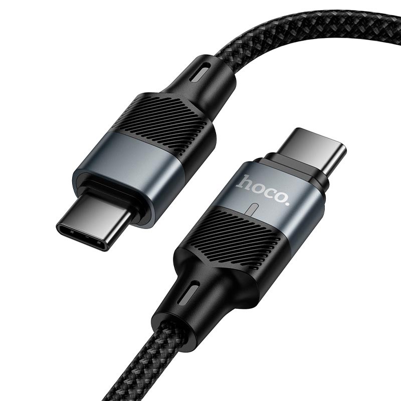 Кабель HOCO USB-C to USB-C magnetic charging cable U159 |1.2m, PD240W/5A| black (6942007690379) Черный на картинке №6
