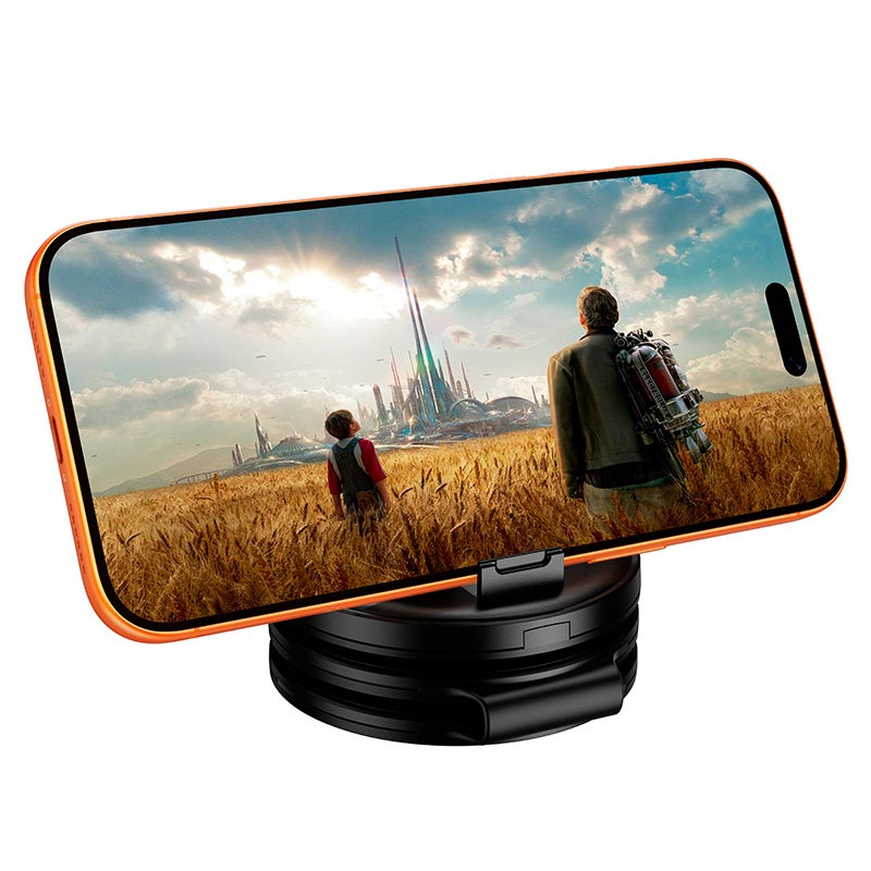 Зарядка Qi HOCO Triumph all-in-one wireless charger CQ24 |15W/5W/2.5W, C to C 60W, C to Lightning 30W| black (6942007684880) Чорний на малюнкі №6