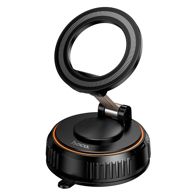 Тримач HOCO Journey magnetic car holder with suction cup H105 (multi-scene) |4.5-7| black-orange (6942007680882) Чорний на малюнкі №1