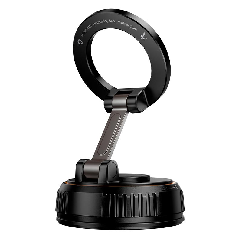 Тримач HOCO Journey magnetic car holder with suction cup H105 (multi-scene) |4.5-7| black-orange (6942007680882) Чорний на малюнкі №7