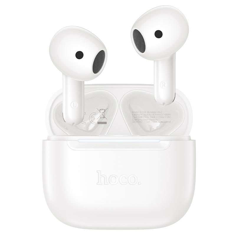 Навушники HOCO Cadence true wireless BT headset EQ38 |BT6.0, 7h, 40/300mAh, App| white (6942007683982) Білий на малюнкі №1