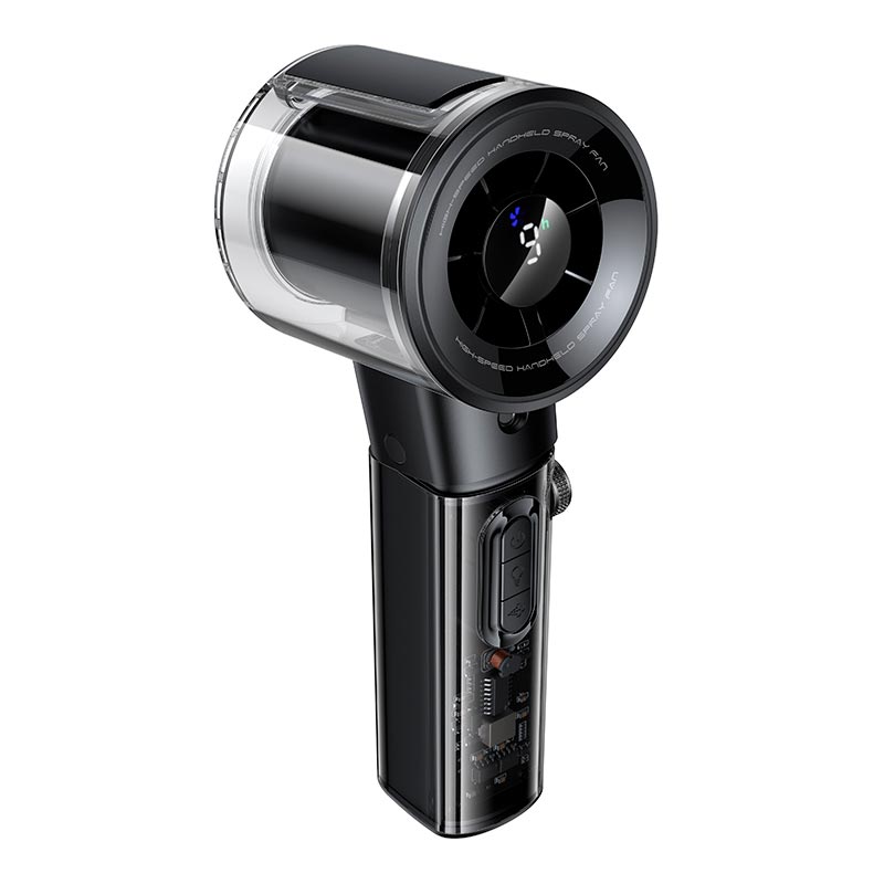 Вентилятор Hoco Spray series ice cooling handheld fan HX614 |100Levels, 60dB, 15h, 50mL| blue (6942007686983) Синий на картинке №12