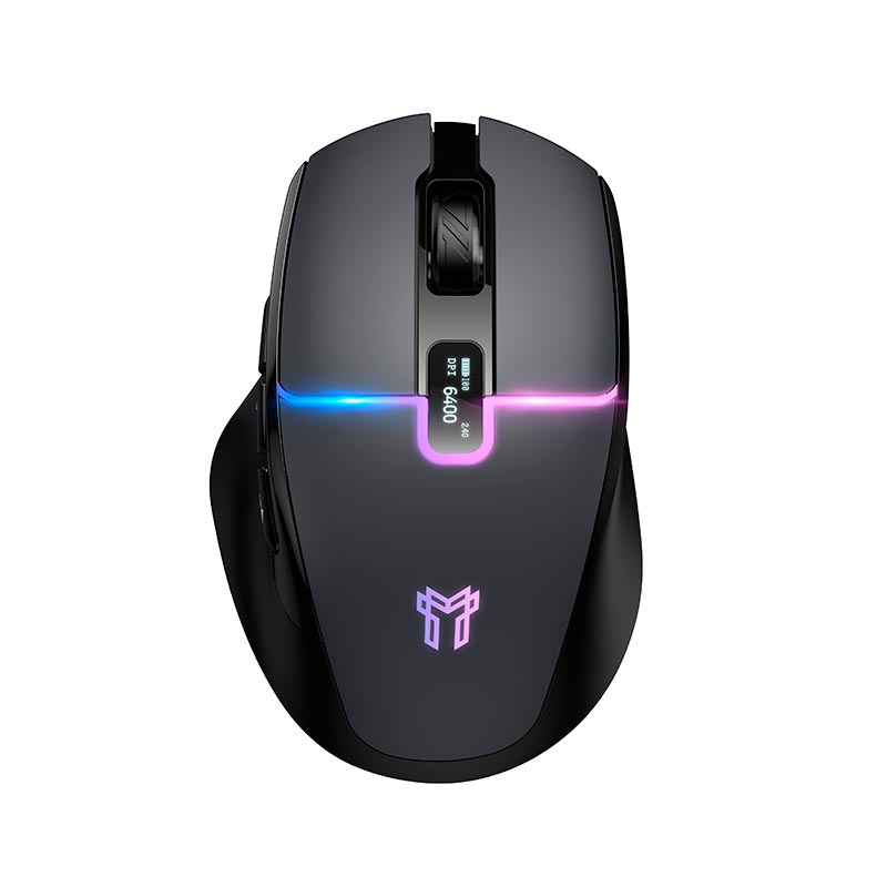 Мышь HOCO Florecer 3-mode gaming mouse GM651 |BT5.4/2.4G/wired, 12000DPI, 500mAh, 20-50h, RGB| black-grey (6942007687683) Черный на картинке №4
