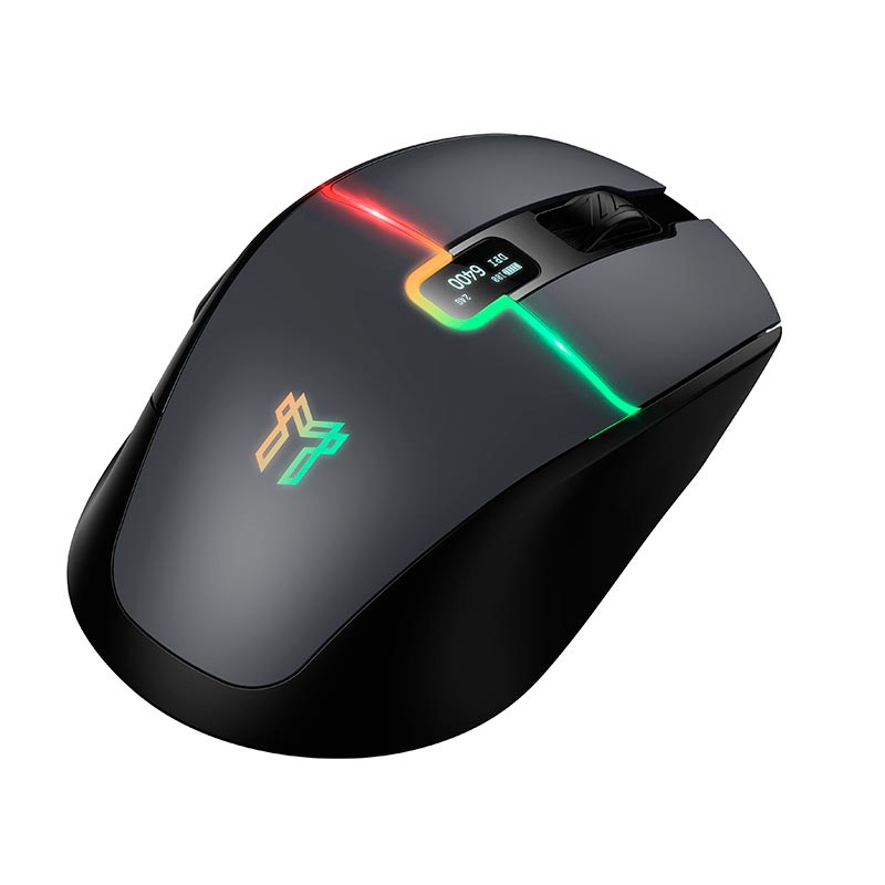 Мышь HOCO Florecer 3-mode gaming mouse GM651 |BT5.4/2.4G/wired, 12000DPI, 500mAh, 20-50h, RGB| black-grey (6942007687683) Черный на картинке №5