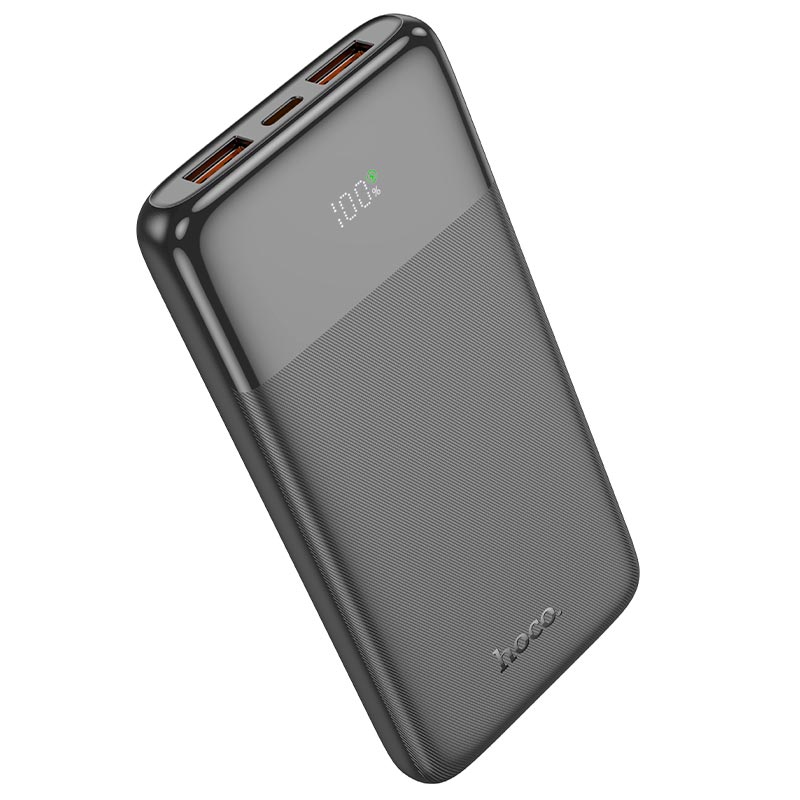УМБ HOCO Fast fully compatible power bank with digital display J121 10000mAh) |1C/2A, 22.5W/3A, PD/QC| black (6942007608985) Чорний на малюнкі №1