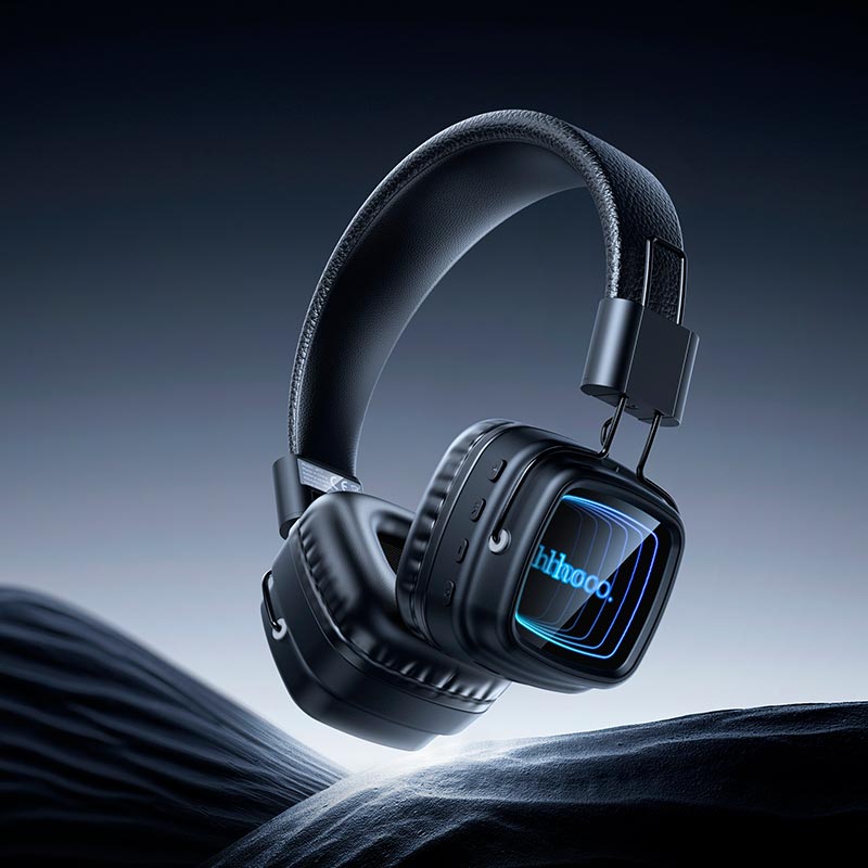Наушники HOCO W72 Earl Ⅲ abyss mirror BT headphones |BT6.0/AUX, 25h| black (6942007680585) Черный на картинке №8