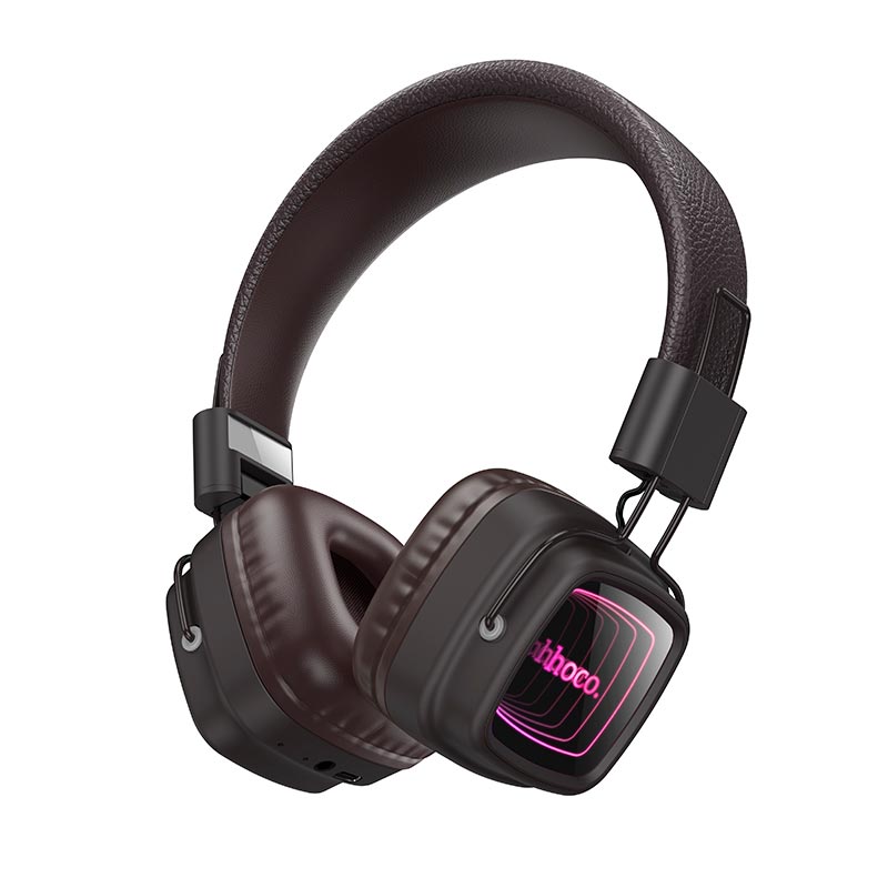 Наушники HOCO W72 Earl Ⅲ abyss mirror BT headphones |BT6.0/AUX, 25h| black (6942007680585) Черный на картинке №9