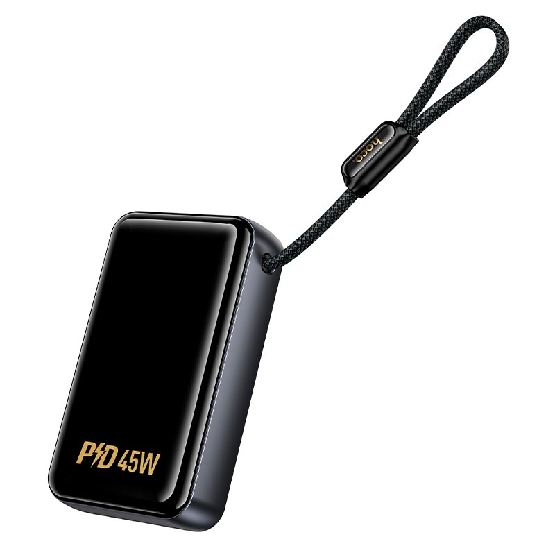 УМБ HOCO Shine power bank with cable Q54 20000mAh |1C/1A, 45W/3A, PD/QC| grey (69422007680486) Серый на картинке №9