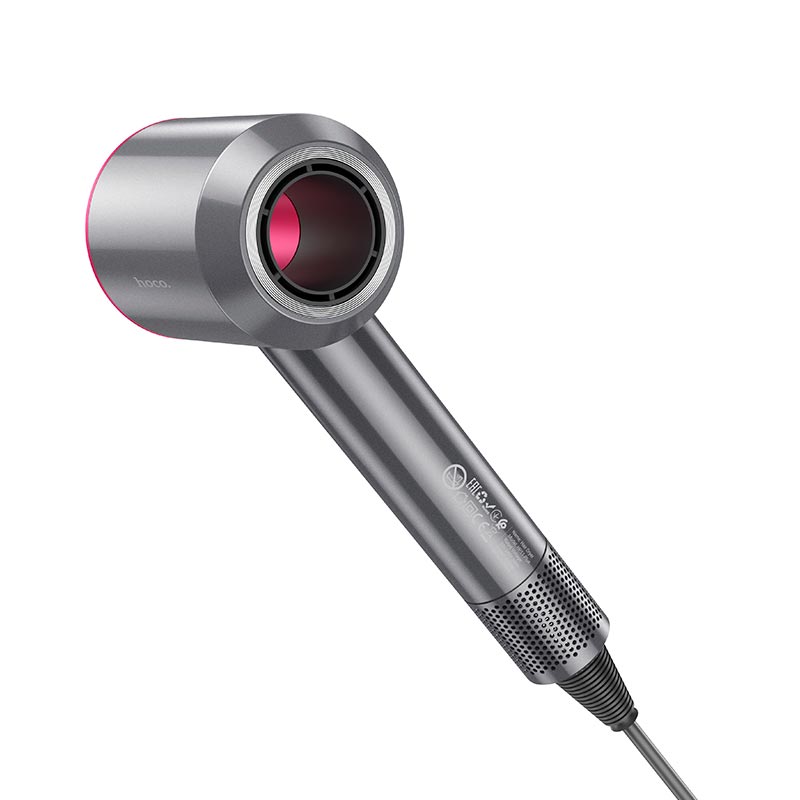 Фен HOCO High-speed negative ion hair dryer HP11 Plus |1600W| rose-red (6942007631587) Рожевий на малюнкі №5